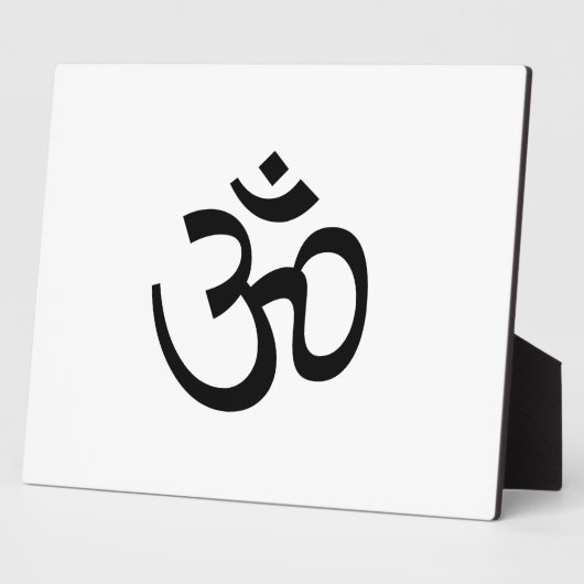 Om Om Kontur Icon, Hinduismus Symbol, Schwarz-weiß Fotoplatte (Seite)