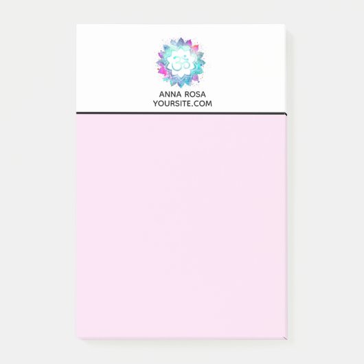 *~* OM-Om-Lotos-BlumeMandala Post-it Klebezettel (Vorderseite)