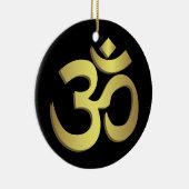Om ( Om ) Namaste Yoga-Symbol Keramikornament (Rechts)