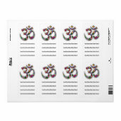 Om Om Namaste Yoga Symbol Label (Vorne)