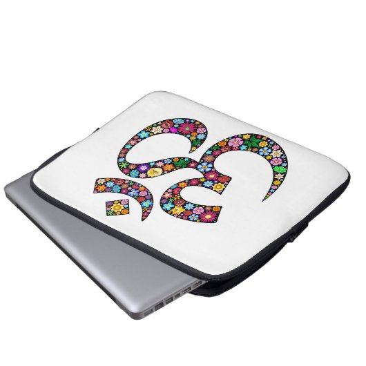 Om Om Namaste Yoga Symbol Laptop Sleeve (Vorne Knopf)