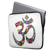 Om Om Namaste Yoga Symbol Laptop Sleeve (Vorderseite Links)