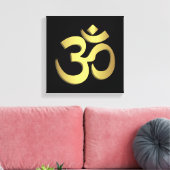 Om ( Om ) Namaste Yoga-Symbol Leinwanddruck (Insitu (Wohnzimmer))