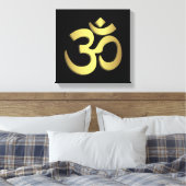 Om ( Om ) Namaste Yoga-Symbol Leinwanddruck (Insitu (Schlafzimmer))