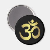 Om ( Om ) Namaste Yoga-Symbol Magnet (Vorderseite/Rückseite)