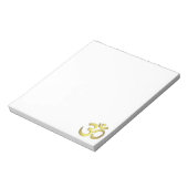 Om ( Om ) Namaste Yoga-Symbol Notizblock (Rotiert)