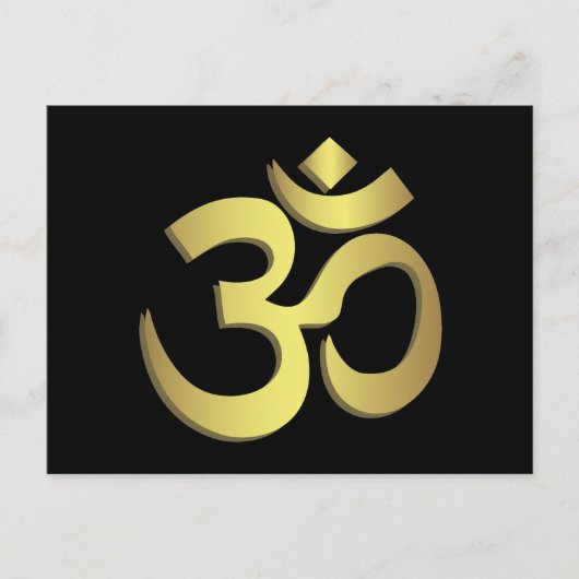 Om ( Om ) Namaste Yoga-Symbol Postkarte (Vorderseite)