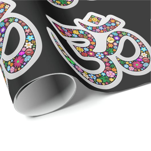 OM-Om Namaste Yoga-Symbol-Verpackungs-Papier Geschenkpapier (Rolleneckpunkt)