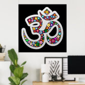 Om Om Namaste Yoga Symbolplakate Poster (Heimbüro)