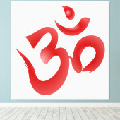 Om (Om) Sacred Hindu Syllable & Mantra Picture Leinwanddruck (Insitu (Holzboden))