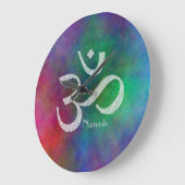 Om-OM-Symbol Große Wanduhr (Winkel)