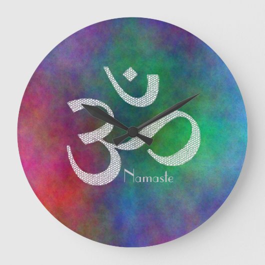 Om-OM-Symbol Große Wanduhr (Vorderseite)