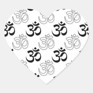 Om, Om-Symbol Herz-Aufkleber