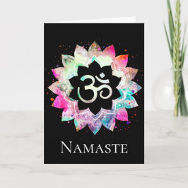 *~* OM-OM Symbol-Lotos-Blumemandala-neues Alter Karte