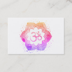 *~* Om OM-Symbol-Lotos-Blumemandala-Yoga Reiki Visitenkarte