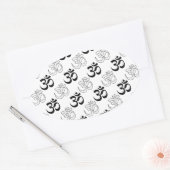 Om, Om-Symbol Ovaler Aufkleber (Umschlag)