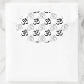 Om, Om-Symbol Ovaler Aufkleber (Tasche)