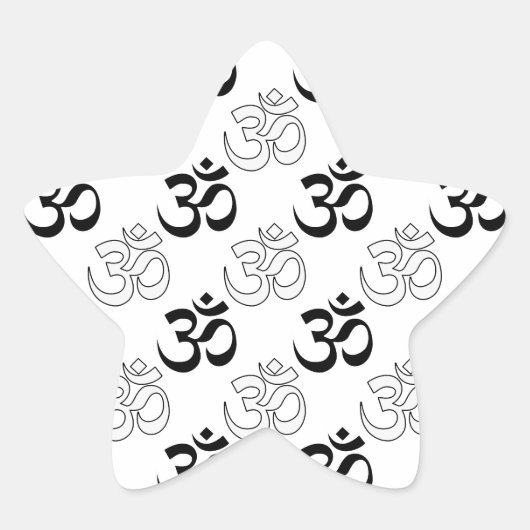 Om, Om-Symbol Stern-Aufkleber (Vorderseite)