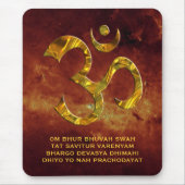 OM/Om u. Universum GAYATRI BESCHWÖRUNGSFORMEL | Mousepad (Vorne)