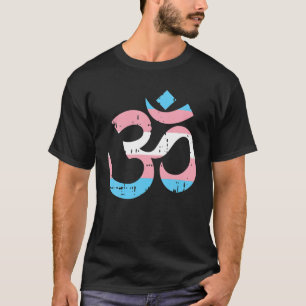 Om Om Yoga Transgender Yogi Trans Pride Flag LGBT T-Shirt