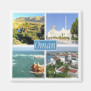 OM - Oman - Collage Mosaic Magnet