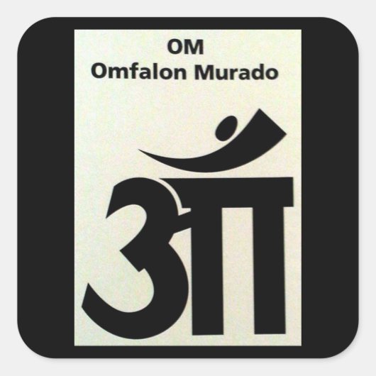 OM Omfalon Murado Quadratischer Aufkleber (Vorderseite)