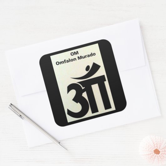 OM Omfalon Murado Quadratischer Aufkleber (Umschlag)