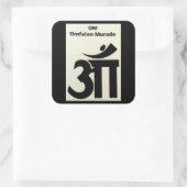 OM Omfalon Murado Quadratischer Aufkleber (Tasche)