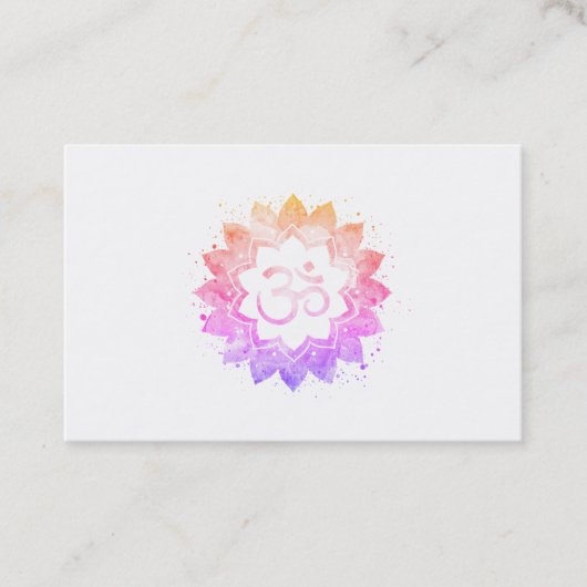 *~* Om OMNew Age Lotus Blume Mandala Buddhist Visitenkarte (Vorderseite)