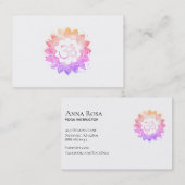 *~* Om OMNew Age Lotus Blume Mandala Buddhist Visitenkarte (Vorne/Hinten)