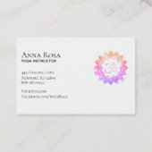 *~* Om OMNew Age Lotus Blume Mandala Buddhist Visitenkarte (Rückseite)