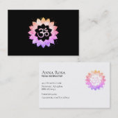 *~* Om OMNew Age Lotus Blume Mandala Buddhist Visitenkarte (Vorne/Hinten)