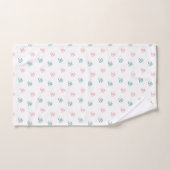 Om- Pastellmuster- rosa- türkis Handtuch (Handtuch)