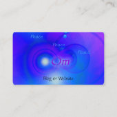 Om ~ Peace Visitenkarte (Rückseite)