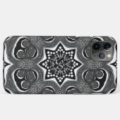 OM Psychedelic Trippy Schwarz-weiß Art Case-Mate iPhone Hülle (Rückseite (Horizontal))