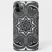 OM Psychedelic Trippy Schwarz-weiß Art Case-Mate iPhone Hülle (Rückseite)
