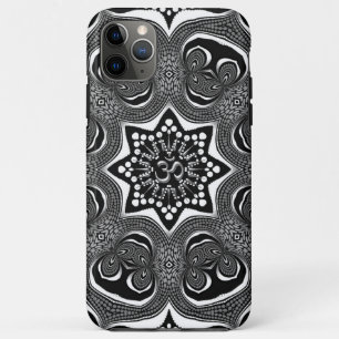 OM Psychedelic Trippy Schwarz-weiß Art Case-Mate iPhone Hülle