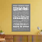 OM Redewendungen & Slogans 1 Leinwand (Insitu (Wohnzimmer))