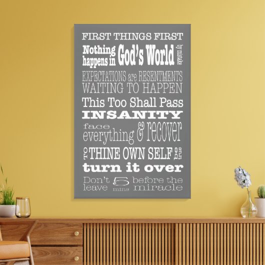 OM Redewendungen & Slogans 1 Leinwand (Insitu (Wohnzimmer))