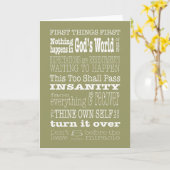 OM Redewendungen und Slogans 1 Karte (Gelbe Blume)