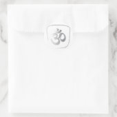 Om Runder Aufkleber (Tasche)