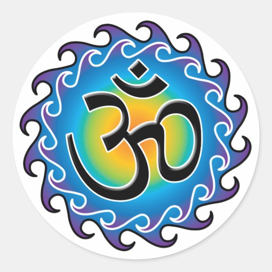 Om Runder Aufkleber (Vorderseite)