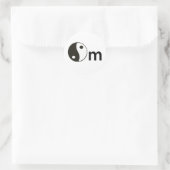 Om Runder Aufkleber (Tasche)