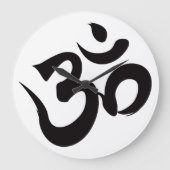OM - Sankrit Große Wanduhr (Vorderseite)