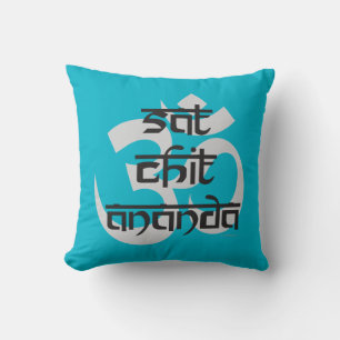 Om Sat Chit Ananda - Oneness Mantra Aquamarin Kissen