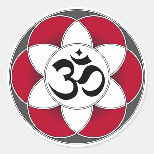 Om Seed of Life Red Sticker (Vorderseite)