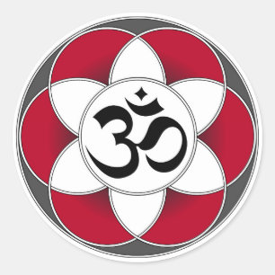 Om Seed of Life Red Sticker