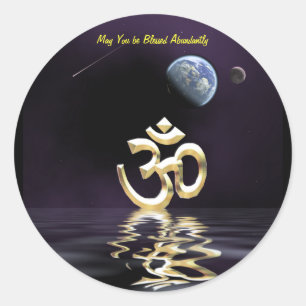 Om-Segen-Aufkleber Runder Aufkleber