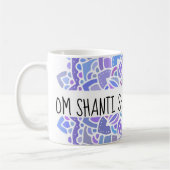 Om Shanti Boho Lila Mandala Kaffeetasse (Links)