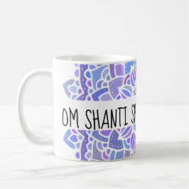 Om Shanti Boho Lila Mandala Kaffeetasse
